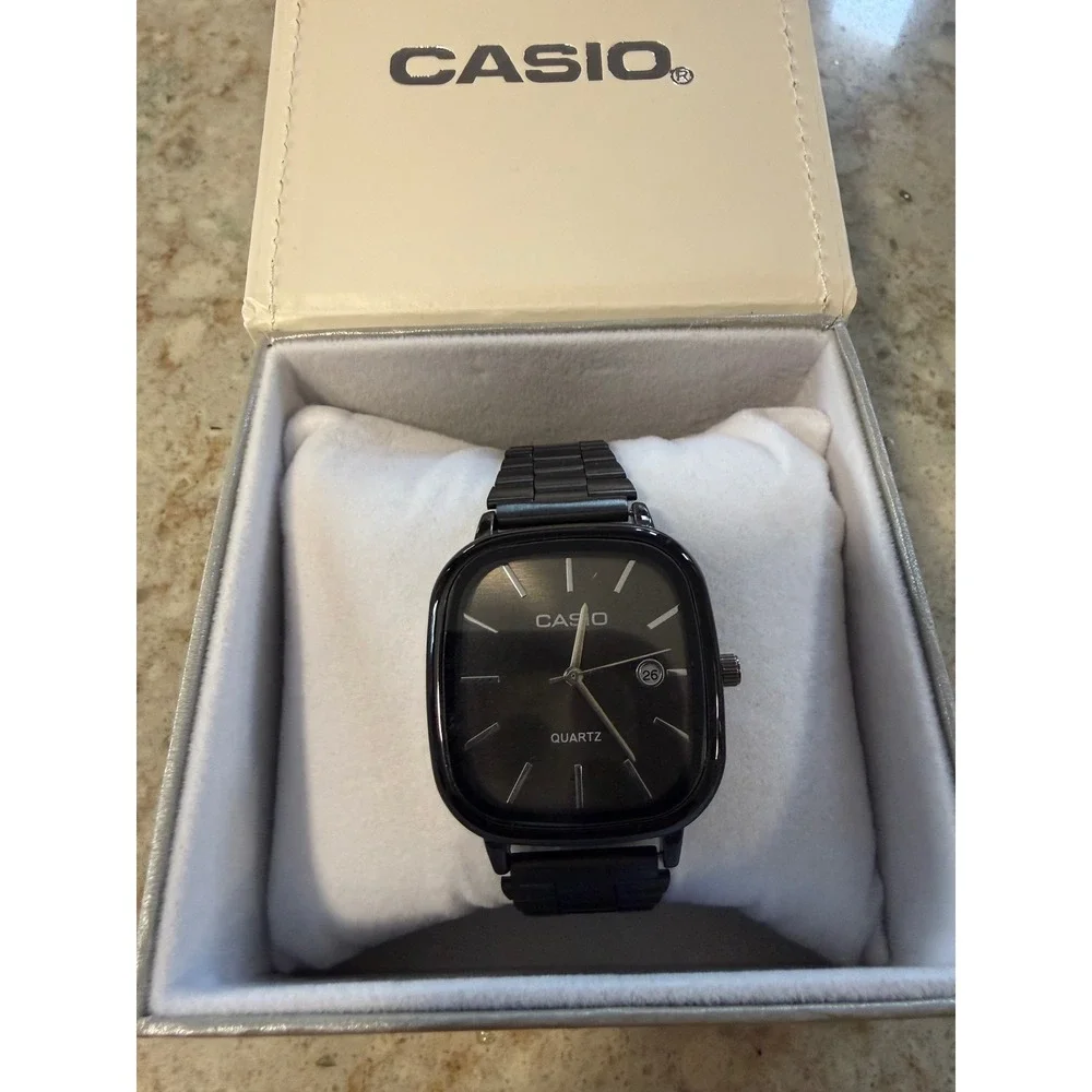 Casio Old Money Classic Quartz Watch Black Stainless Steel A168 3298 Boxed